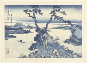 Le lac Suwa dans la province de Shinano - Katsushika Hokusai