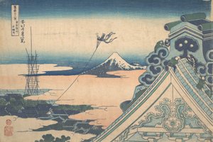 Honganji à Asakusa à Edo, de la série Trente-six vues, vers 1830-32 - Katsushika Hokusai