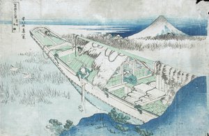 Joshu, Ushibori, provinces de Hetachi de la série Trente-six vues du mont Fuji, XIXe siècle - Katsushika Hokusai