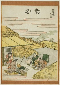 Kuwana, de la série "Les Cinquante-trois Stations du Tokaido (Tokaido gojusan tsugi)" - Katsushika Hokusai