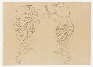 Travailleurs, fin XVIIIe-début XIXe siècle - Katsushika Hokusai