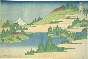 Le lac Hakone dans la province de Segami, de la série Trente-six vues du mont Fuji - Katsushika Hokusai