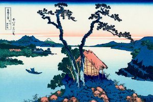 Lac Suwa dans la province de Shinano, 1830-1833 - Katsushika Hokusai