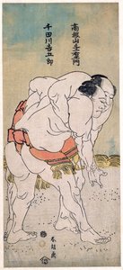 Les lutteurs sumo Takaneyama Yoichiemon et Sendagawa Kichigoro - Katsushika Hokusai