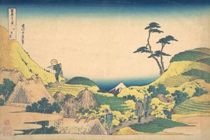 Shimo Meguro, de la série Trente-six vues du mont Fuji Fugaku... - Katsushika Hokusai