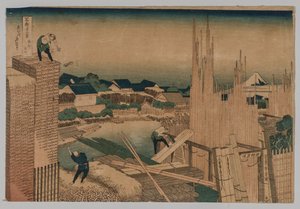 Scierie - Katsushika Hokusai