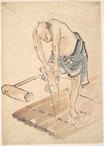 Un homme sur un radeau