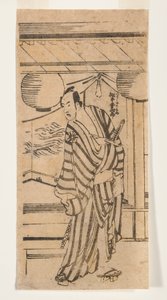 Matsumoto Koshiro en tant que Tsurigane no Mibu, 1788-92 (gravure sur bois) - Katsushika Hokusai