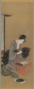 Coutume du Nouvel An : Souhait pour un rêve de bon augure du Nouvel An, période Edo, c.1806-11 - Katsushika Hokusai