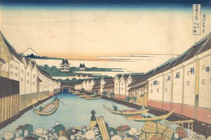 Nihonbashi à Edo, de la série Trente-six vues du mont Fuji - Katsushika Hokusai