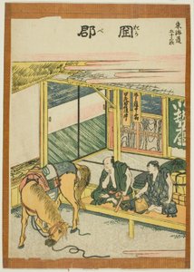 Okabe, de la série "Les Cinquante-trois Stations du Tokaido (Tokaido gojusan tsugi)" - Katsushika Hokusai