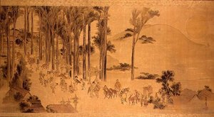 Pèlerins au sanctuaire de Kasuga
