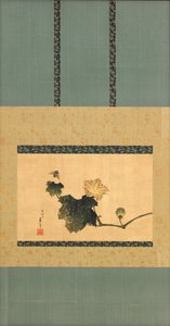 Citrouille et vigne et mouche à cheval, période Edo, c.1825 - Katsushika Hokusai