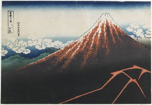 Tempête sous le sommet, 1831-1834 - Katsushika Hokusai