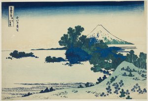 Plage de Shichirigahama dans la province de Sagami (Shoshu Shichirigahama), de la série "Trente-six vues du mont Fuji (Fugaku sanjurokkei)" - Katsushika Hokusai