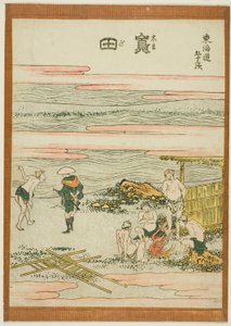 Shimada, de la série "Les cinquante-trois stations du Tokaido" - Katsushika Hokusai
