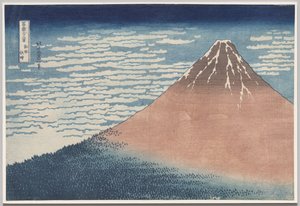 Vent du sud, ciel clair, de la série Trente-six vues du mont Fuji - Katsushika Hokusai