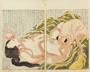 Le rêve de la femme du pêcheur - Katsushika Hokusai