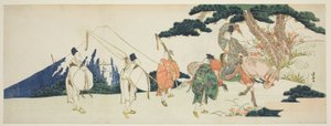 Le voyage oriental du célèbre poète Ariwara no Narihira - Katsushika Hokusai