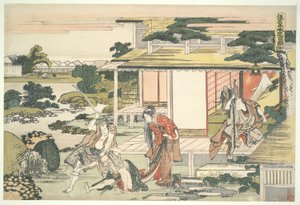 La Ligue loyale des quarante-sept Rōnin (Chūshingura), Acte VII : Scène de la maison de thé. Ichiriki Heiyemon traînant l