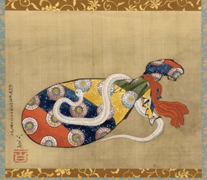 Le Luth et le Serpent Blanc de Benten, Période Edo, 1847 - Katsushika Hokusai