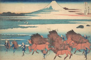Les nouveaux champs à Ono dans la province de Suruga Sunshu Ono shinden, de la série Thir..., vers 1830-32 - Katsushika Hokusai