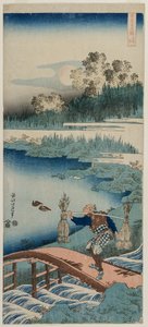 Le Ramasseur de joncs, de la série Un véritable miroir de la poésie chinoise et japonaise, 1834-1835 - Katsushika Hokusai