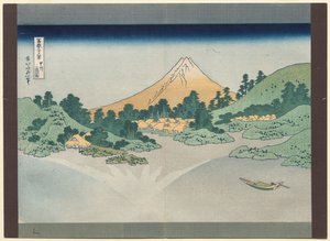 Trente-six vues du mont Fuji : La surface du lac Misaka dans la province de Kai - Katsushika Hokusai