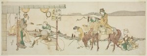 Maison de thé des voyageurs - Katsushika Hokusai