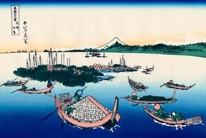 Île de Tsukuda dans la province de Musashi, 1830-1833 - Katsushika Hokusai