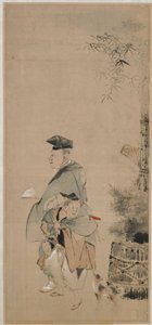Deux artistes se promenant au Nouvel An, période Edo, ca. 1798-1801 - Katsushika Hokusai