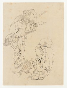 Deux chasseurs, période Edo, 19ème siècle - Katsushika Hokusai