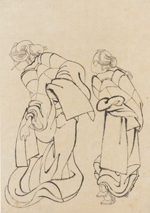 Deux femmes, fin 18ème-début 19ème siècle - Katsushika Hokusai