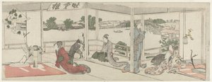 Observation des arrangements floraux - Katsushika Hokusai