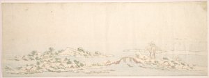 Paysage hivernal - Katsushika Hokusai