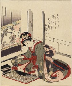 Femme Arrangant Bonkei, 1820-1834