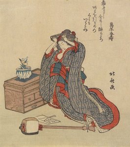 Femme se coiffant, 1797-1819 - Katsushika Hokusai