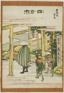 Yokkaichi, de la série "Cinquante-trois stations du Tokaido (Tokaido gojusan tsugi)". - Katsushika Hokusai