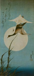 Deux oies sauvages - Katsushika Hokusai
