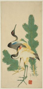 Pins et grues - Katsushika Taito II