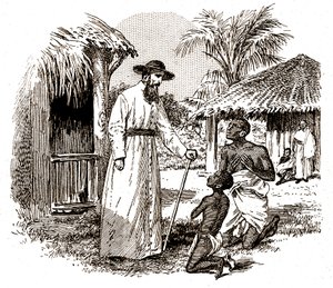 Un missionnaire catholique en Afrique pratiquant une conversion - Alec Hunter