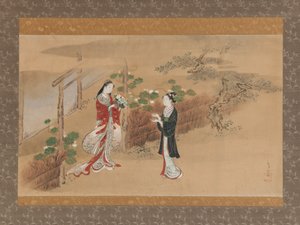 Visages du soir, chapitre Yugao du Conte de Genji, 18e siècle - Kawamata Tsunemasa