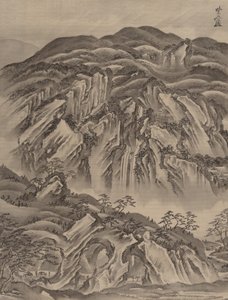 Paysage rocheux, vers 1887 - Kawanabe Kyosai