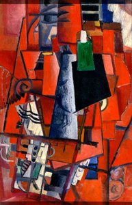 Une femme au piano, 1913 - Kazimir Severinovich Malevich