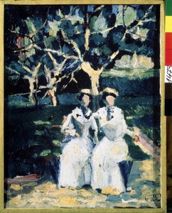 Deux femmes au jardin - Kazimir Severinovich Malevich