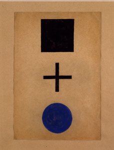 Suprématisme : carré, croix, cercle. Peinture de Kasimir Malevitch - Kazimir Severinovich Malevich