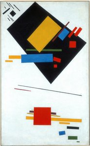 Peinture suprématiste Trapèze noir et carré rouge, 1915 - Kazimir Severinovich Malevich