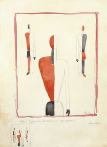 Trois figures suprématistes, c. 1921-2 - Kazimir Severinovich Malevich
