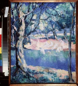 Une rivière en forêt - Kazimir Severinovich Malevich