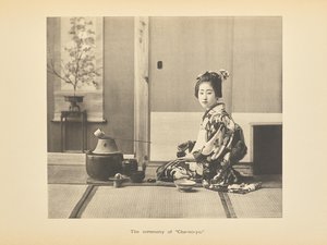 La cérémonie du "Cha-no-yu" (en français dans le texte)